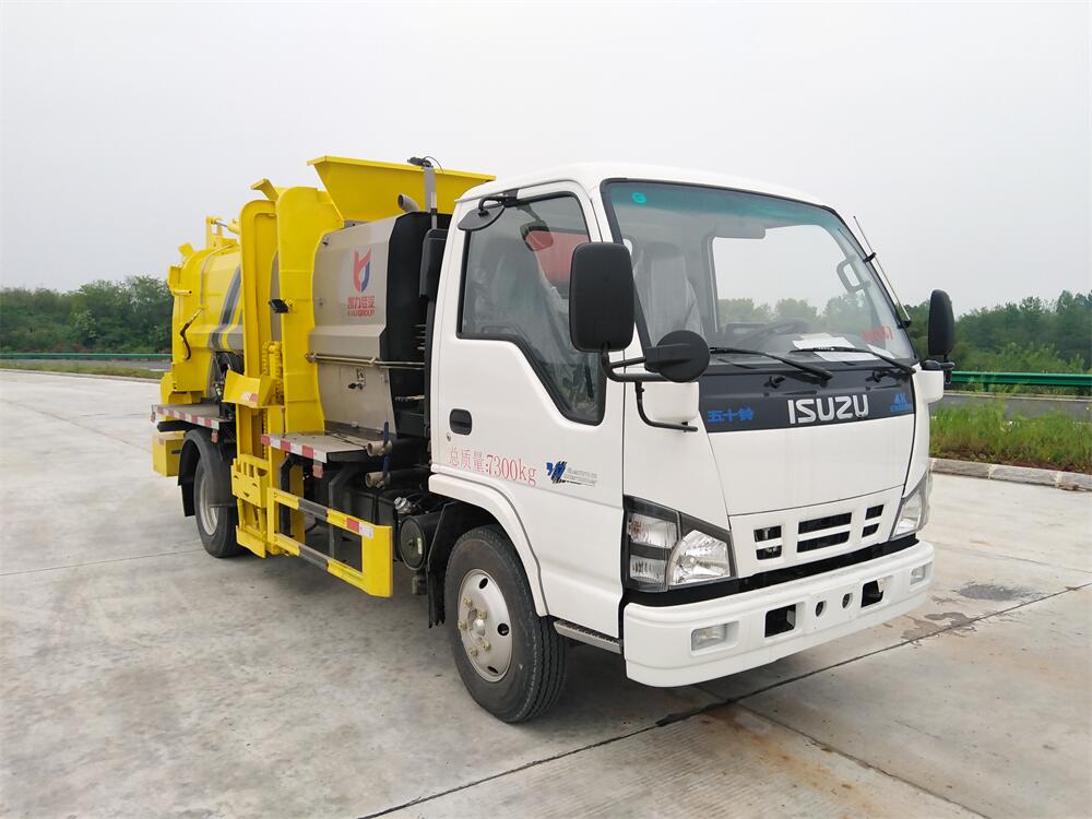 6方餐廚垃圾車-慶鈴五十鈴國六6方廚余泔水餐廚垃圾車廠家（方罐）